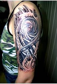 Cool arm mechanical tattoo