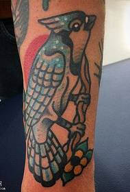 Arm parrot tattoo pattern