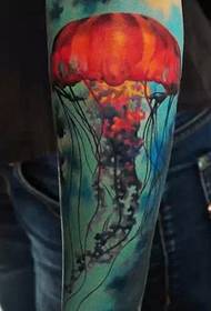 Lifelike jellyfish tattoo
