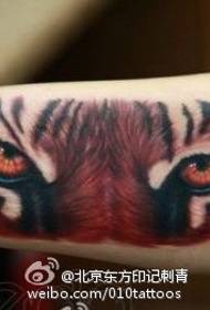 Painted realistic 3d tiger tattoo pattern