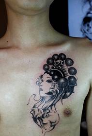 ဂန္ထဝင်ပီကင်းအော်ပရာပန်း tattoo