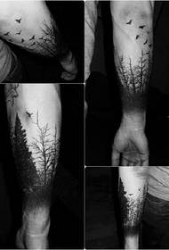 Dark forest tattoo