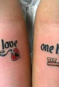 Testimone del tatuaggio di coppia miracolo d'amore