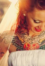 Gelukkige bruid tattoo versameling