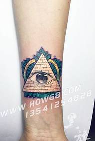Beautiful all-eye eye tattoo on the arm