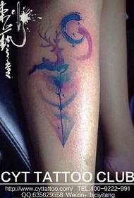 Arm personality, watercolor, deer tattoo
