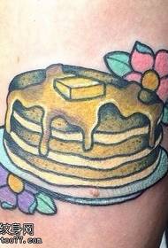 European and American style colored burger tattoo pattern