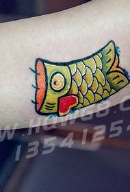 Målade söta lilla bläckfisk tatueringsmönster