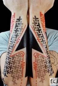 Arm pil kreativa tatuering show