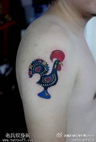 Arms treasure blue beautiful boho cock tattoo pattern