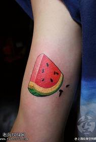 Fresh and realistic watermelon tattoo pattern
