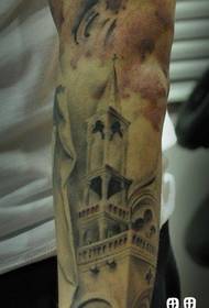 Holy church tattoo pattern