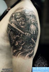 Men's Arm Sun Wukong Tattoo Pattern