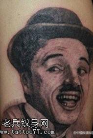 Charlie Chaplin funny avatar tattoo pattern