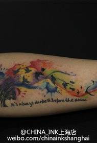 Arm watercolor abstract neon tattoo pattern