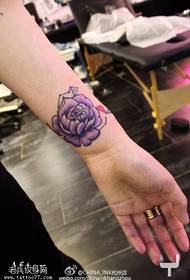 Arm point thorn purple magnificent rose tattoo pattern
