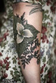 Realistic plant flower tattoo pattern