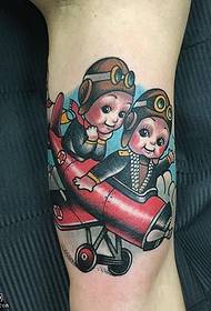 Pilot tattoo pattern on arm