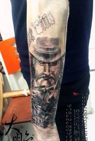 Chic atmosphere of the great god arm tattoo