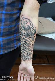 Arm gothic English flower tattoo pattern