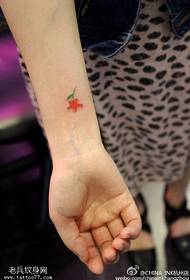 Fresh and delicate flower tattoo pattern