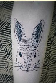 Stylish arm beautiful abstract rabbit tattoo pattern to enjoy pictures