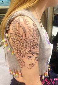 Édes szépség divat kar tetoválás kép