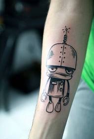 Persoonallisuus muoti käsivarsi robotti tatuointi kuvio kuva
