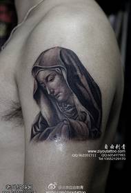 Holy beautiful solemn Virgin Mary tattoo pattern