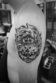 Fashion male arm personality Goku head tattoo pattern picture