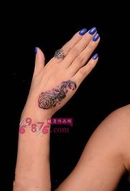 Fashion purple rose arm fashion tattoo picture