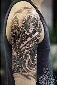 Slika modne ruke ličnost crno-bijela slika uzorka tetovaže Wei Tuo