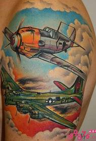Arm fashion airplane painted tattoo picture