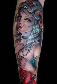 Fashion arm personality girl tattoo pattern recommended picture