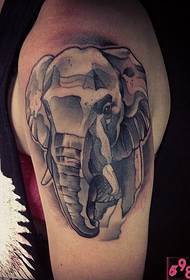 Arm elephant sculpture tattoo picture
