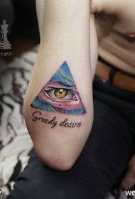 Шарена шема на тетоважа на очите