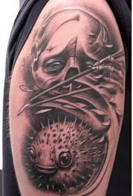 Fashion arm personality, European and American hedgehog tattoo pattern pictures