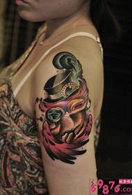 კრეატიული owl arm tattoo tattoo სურათი