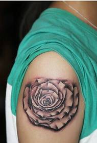 Fashionable female arm only beautiful white rose tattoo picture