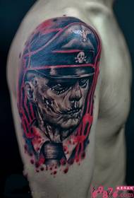 Amerikansk tatovering af nazistiske dominerende arm