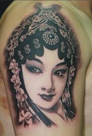 Abafana izingalo amahle HD Peking Opera ubuhle imbali izimbali tattoo tattoo