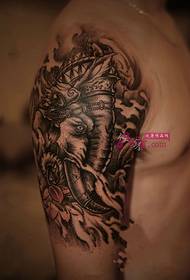 Traditional hegemonic god arm tattoo picture