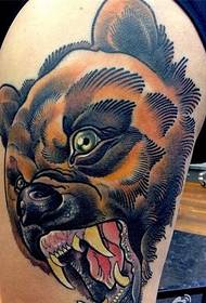 Imatge de tatuatge d'ós de l'escola del braç