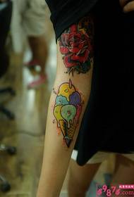 Cute ice cream arm tattoo picture