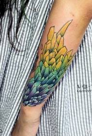 Colorful handsome stone column tattoo pattern
