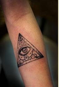 Стилска личност руку, добро изгледајућа слика узорка тетоваже за очи