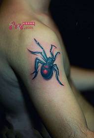 Boy arm spider personality tattoo picture