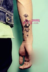 Creative universe planet arm tattoo picture