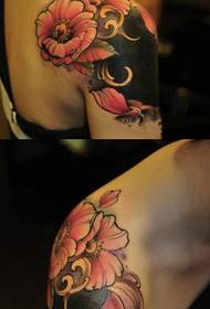 Beauty arm peony flower arm tattoo picture
