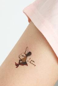 ແຂນເດັກຍິງທີ່ສວຍງາມທີ່ສວຍງາມງາມກາຕູນຮູບ bunny tattoo